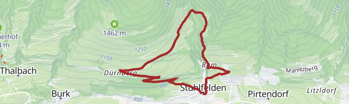 Route map: Stuhlfelden: Knappenweg